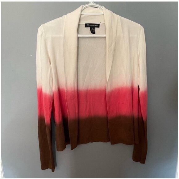 INC Ombre Cardigan Size M Lightweight Long Sleeve Drape Office Casual - Picture 1 of 4